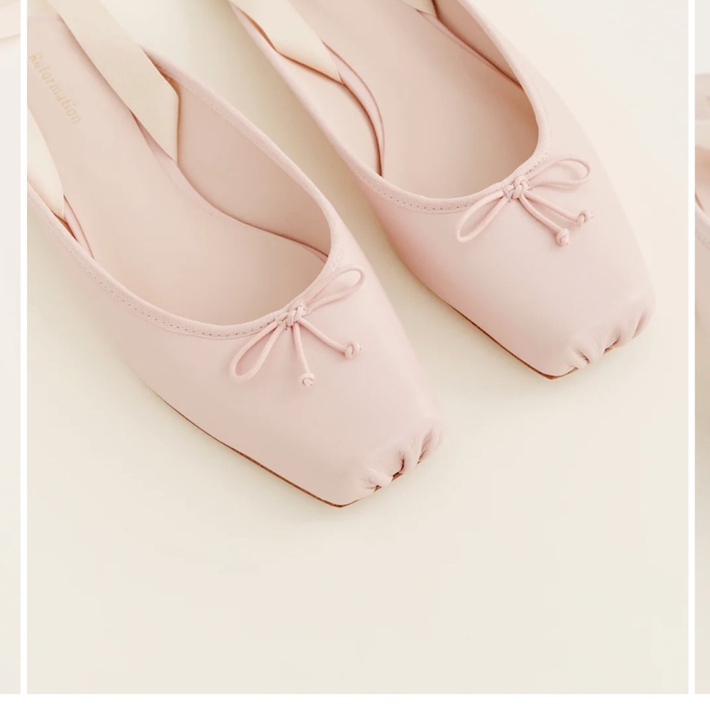 Reformation Megan Lace Up Ballet Flat - Picture 4 of 8